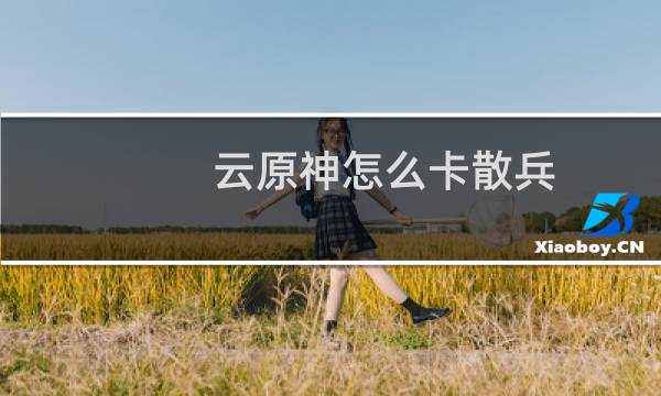 云原神怎么卡散兵