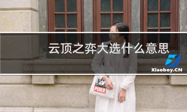 云顶之弈大选什么意思