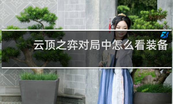 云顶之弈对局中怎么看装备