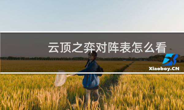 云顶之弈对阵表怎么看