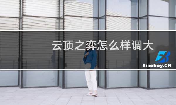 云顶之弈怎么样调大