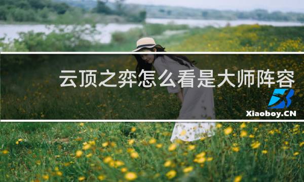 云顶之弈怎么看是大师阵容
