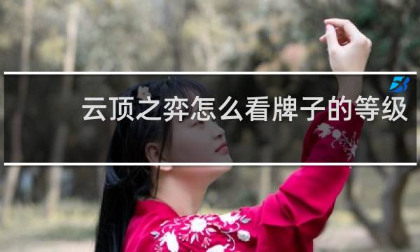 云顶之弈怎么看牌子的等级
