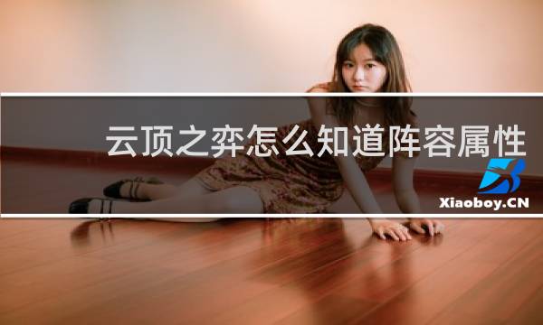 云顶之弈怎么知道阵容属性