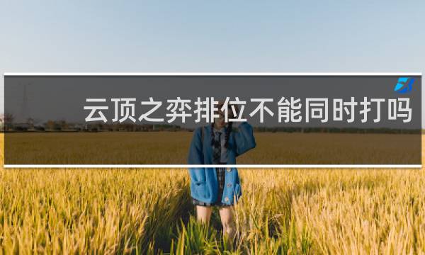 云顶之弈排位不能同时打吗