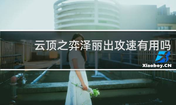 云顶之弈泽丽出攻速有用吗