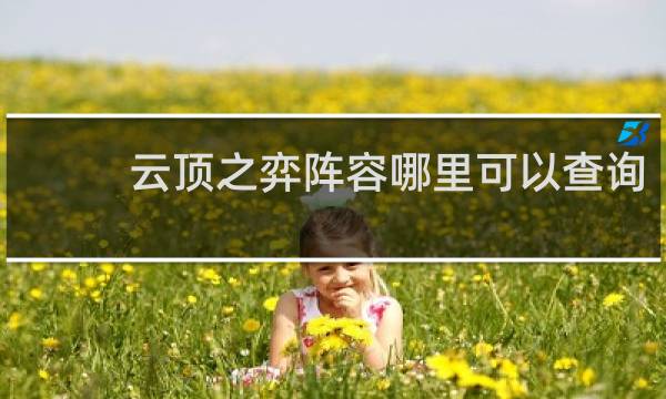 云顶之弈阵容哪里可以查询