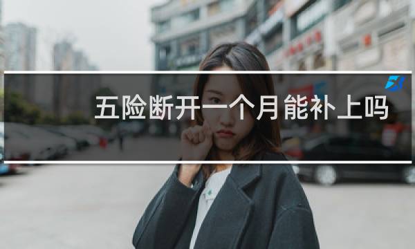 五险断开一个月能补上吗