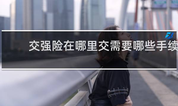 交强险在哪里交需要哪些手续