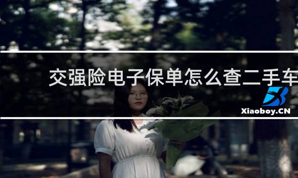 交强险电子保单怎么查二手车