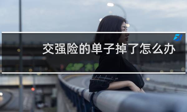 交强险的单子掉了怎么办