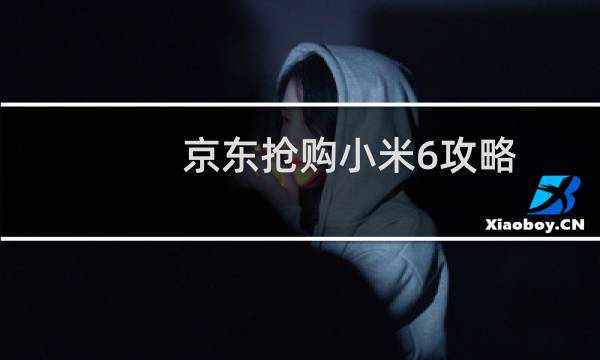 京东抢购小米6攻略