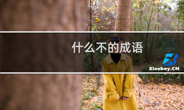 什么不的成语