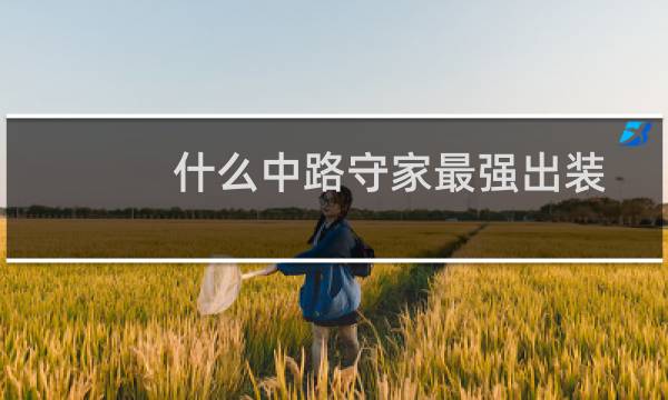 什么中路守家最强出装