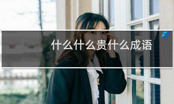 什么什么贵什么成语