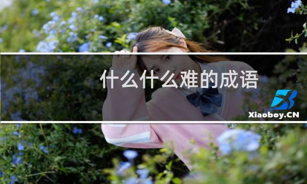 什么什么难的成语