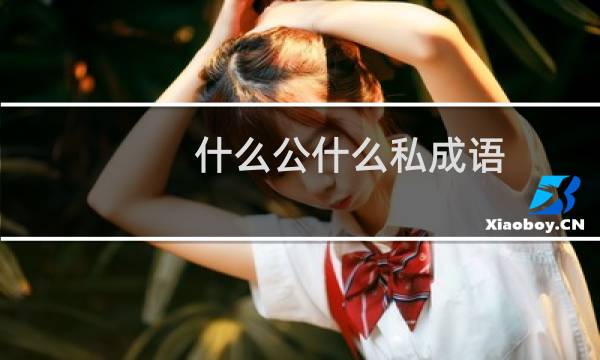 什么公什么私成语
