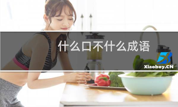 什么口不什么成语