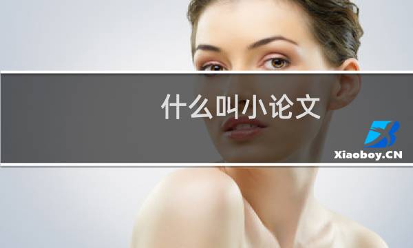 什么叫小论文