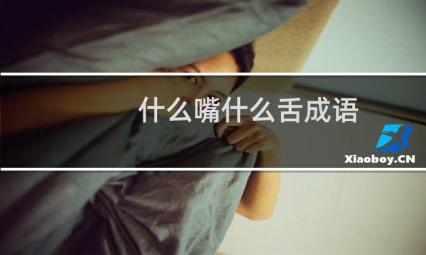 什么嘴什么舌成语