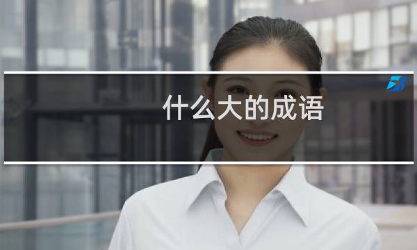 什么大的成语