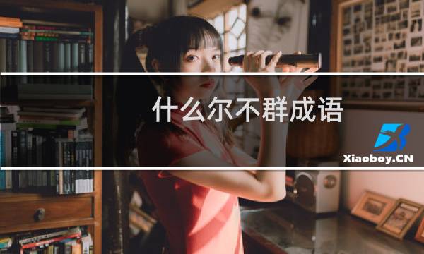什么尔不群成语