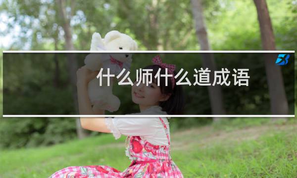 什么师什么道成语