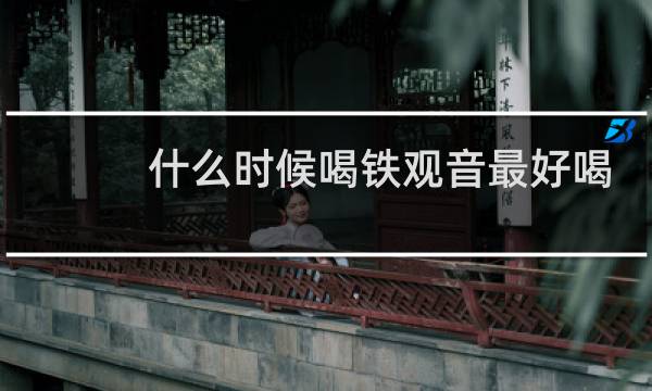 什么时候喝铁观音最好喝