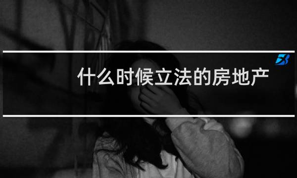 什么时候立法的房地产