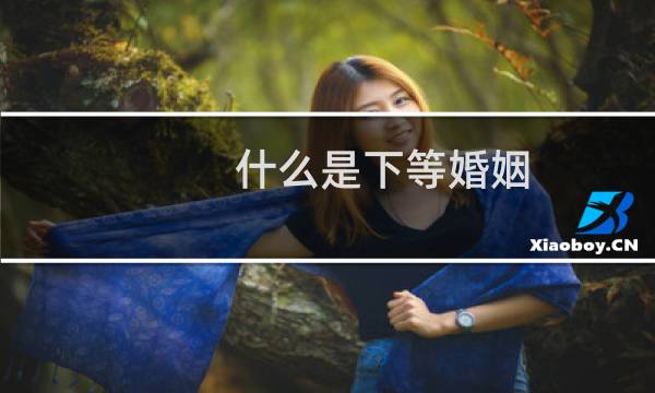 什么是下等婚姻