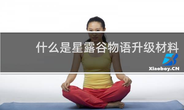 什么是星露谷物语升级材料