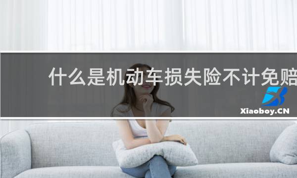 什么是机动车损失险不计免赔