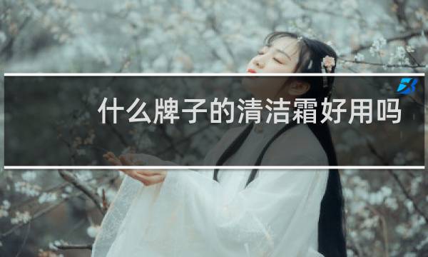 什么牌子的清洁霜好用吗