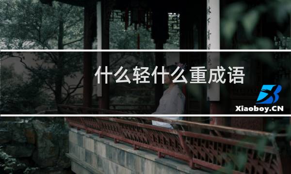 什么轻什么重成语