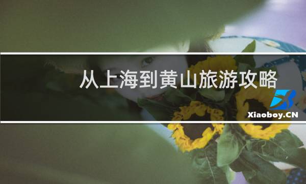 从上海到黄山旅游攻略