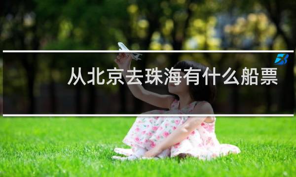 从北京去珠海有什么船票