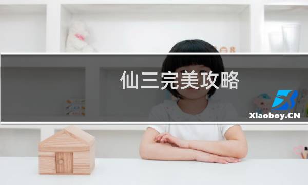 仙三完美攻略