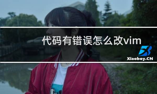 代码有错误怎么改vim