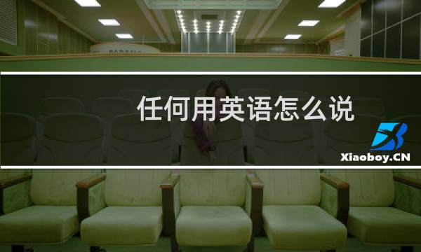 任何用英语怎么说