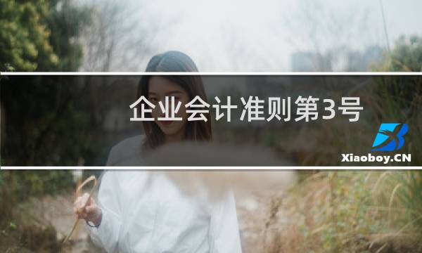企业会计准则第3号