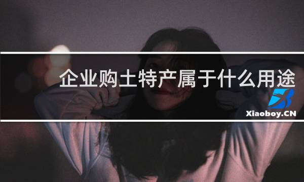 企业购土特产属于什么用途