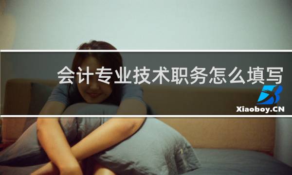 会计专业技术职务怎么填写