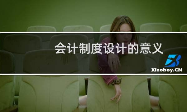 会计制度设计的意义