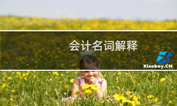 会计名词解释