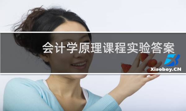 会计学原理课程实验答案