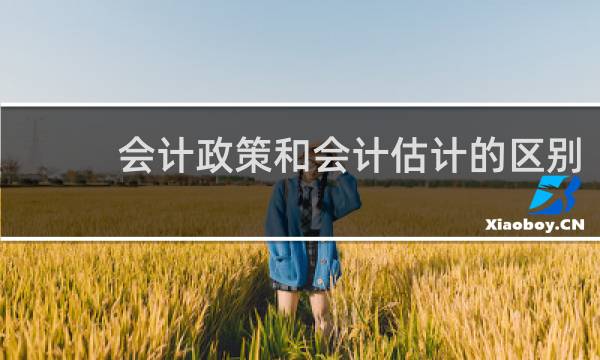会计政策和会计估计的区别