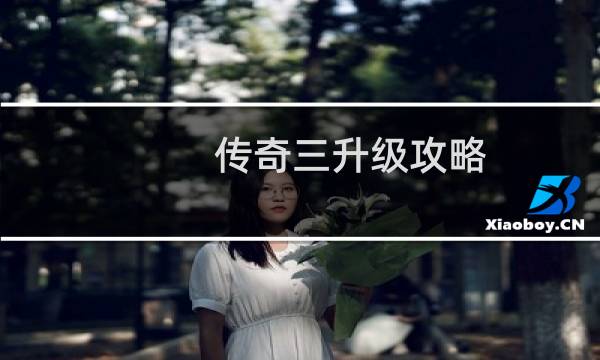 传奇三升级攻略