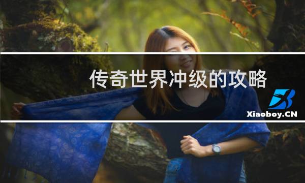 传奇世界冲级的攻略