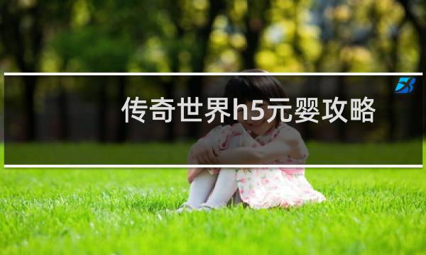 传奇世界h5元婴攻略