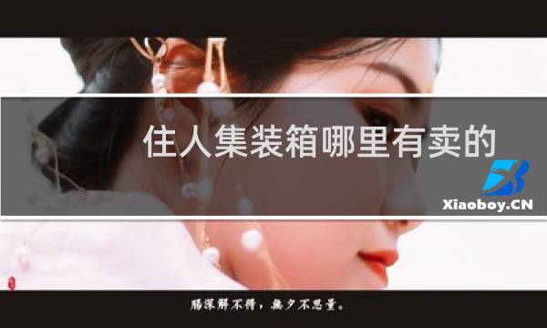 住人集装箱哪里有卖的